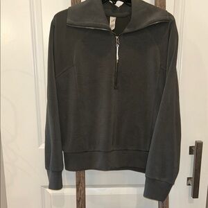 SPANX Dark Gray Zip-Up Sweater